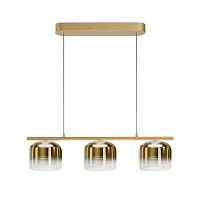 Светильник подвесной LED Spirito MOD286PL-L12G3K Maytoni золотой на 3 лампы, основание золотое в стиле современный линейный