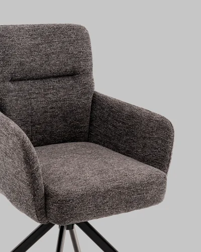 Стул обеденный Rue, темно-серый УТ000041382 Stool Group, тёмно-серый/рогожка, ножки/металл/чёрный, размеры - *880**** фото 8