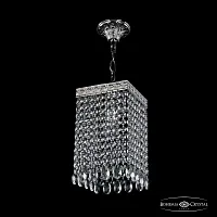 Светильник подвесной 19202/15IV Ni Bohemia Ivele Crystal прозрачный 1 лампа, основание никель в стиле классический sp