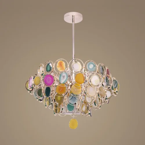 Люстра подвесная AGATE 1D80 186182-26 ImperiumLoft разноцветная на 15 ламп, основание золотое в стиле современный  фото 2
