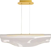 Светильник подвесной LED Конти 488011601 DeMarkt прозрачный на 1 лампу, основание латунь в стиле современный 