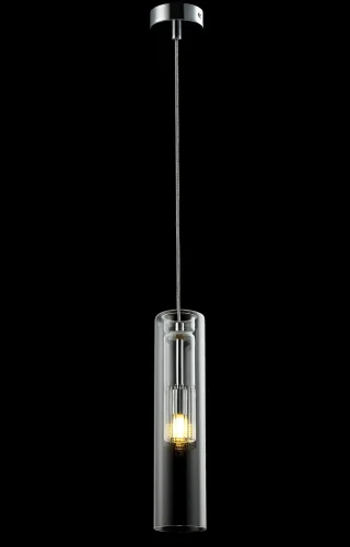 Светильник подвесной BELEZA SP1 F CHROME Crystal Lux прозрачный на 1 лампу, основание хром в стиле лофт фото 3