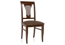 Деревянный стул Абель вишня  438349 Woodville, коричневый/ткань, ножки/дерево/вишня, размеры - ****490*550