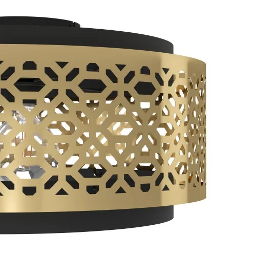 Светильник потолочный 43979 Сэндбач (Sandbach) Eglo чёрный латунь на 1 лампу, основание чёрное в стиле современный фото 3