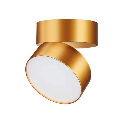 Светильник накладной LED Prometa 358751 Novotech матовый золото на 1 лампу, основание матовое золото в стиле современный круглый