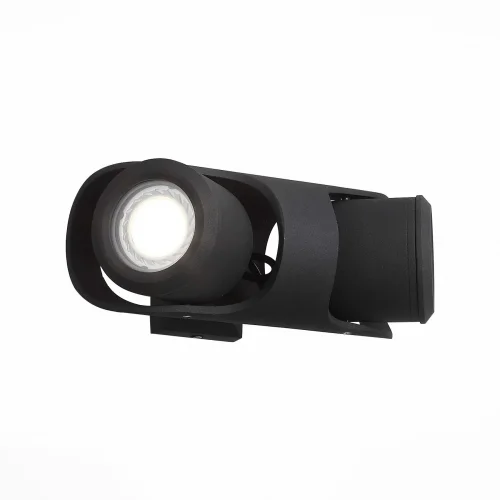 Настенный светильник ROUND SL093.401.02 St-Luce уличный IP54 чёрный 2 лампы, плафон чёрный в стиле современный G5.3 фото 2