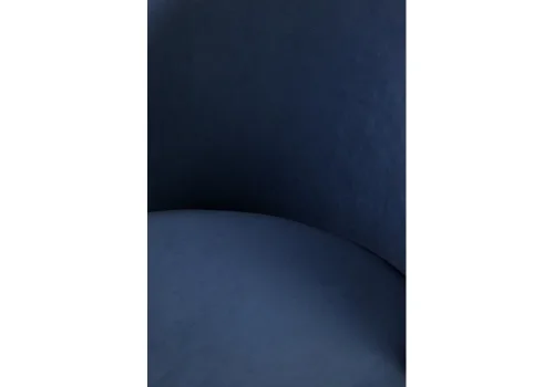 Барный стул Амизуре темно-синий / черный матовый 448662 Woodville, синий/велюр, ножки/металл/чёрный, размеры - ****480*530 фото 7