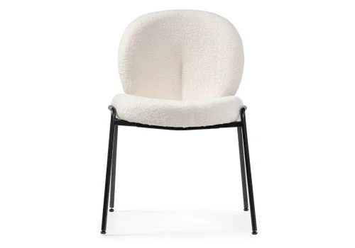 Стул на металлокаркасе Kalipso 1 white / black 15783 Woodville, белый/букле, ножки/металл/чёрный, размеры - ****560*600 фото 4