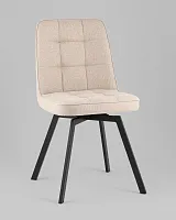 Стул Pleid, вращающийся, кремовый, сиденье УТ000040524 Stool Group, кремовый/рогожка, ножки/металл/чёрный, размеры - *855****