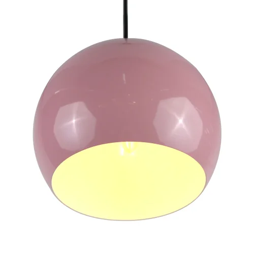 Светильник подвесной Aura 20 LH032011 LightHall розовый на 1 лампу, основание чёрное в стиле лофт фото 3