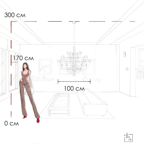 Люстра подвесная Gino 10196/1000 White LOFT IT без плафона на 50 ламп, основание белое в стиле современный фото 5