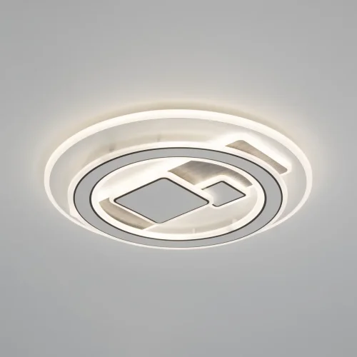 Люстра потолочная LED с пультом Costa CL741020 Citilux белая на 1 лампа, основание белое в стиле современный хай-тек с пультом фото 3