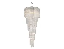 Люстра подвесная 8321/800 Newport прозрачная на 30 ламп, основание хром в стиле классический современный американский каскад