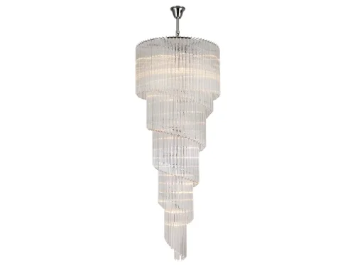 Люстра каскадная 8930/C Newport прозрачная на 30 ламп, основание никель в стиле классический американский современный 