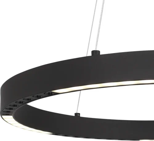Светильник подвесной LED Parilla SL6238.423.01 ST-Luce чёрный на 1 лампу, основание чёрное в стиле современный кольца фото 2