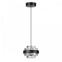 Светильник подвесной LED Klot 5031/6L Odeon Light прозрачный 1 лампа, основание чёрное в стиле модерн встраиваемый