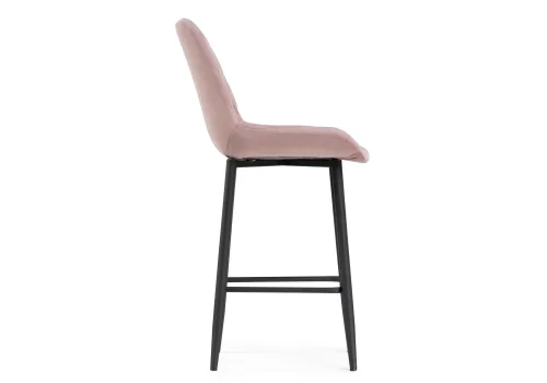 Полубарный стул Баодин К Б/К розовый / черный 517168 Woodville, розовый/велюр, ножки/металл/чёрный, размеры - ****500*560 фото 3