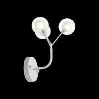 Бра Demele SL376.501.03 ST-Luce прозрачный белый на 3 лампы, основание белое в стиле скандинавский современный ветви