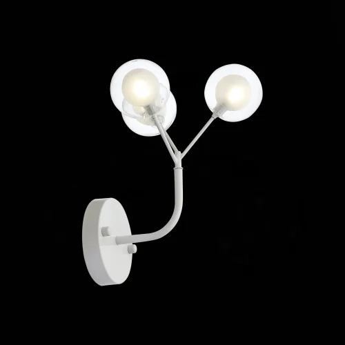Бра Demele SL376.501.03 ST-Luce прозрачный белый на 3 лампы, основание белое в стиле современный скандинавский ветви
