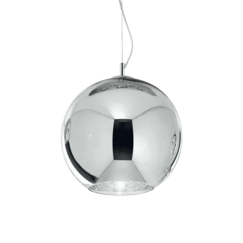Светильник подвесной NEMO SP1 D40 CROMO Ideal Lux хром 1 лампа, основание хром в стиле современный шар