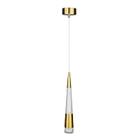 Светильник подвесной LED Sabik A6576SP-1PB Arte Lamp прозрачный на 1 лампу, основание медь в стиле современный 