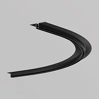 Коннектор радиусный R900 встраиваемый под ГКЛ 9,5мм черный Magnetic track system Levity TRA184-R900-12B Maytoni чёрный в стиле хай-тек современный для светильников серии Magnetic track system Levity встраиваемый levity магнитная