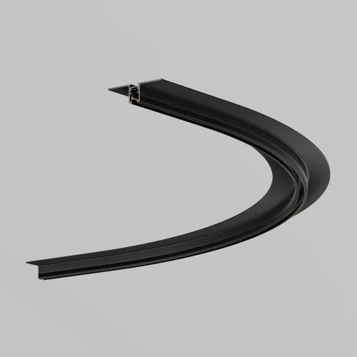 Коннектор радиусный R900 встраиваемый под ГКЛ 9,5мм черный Magnetic track system Levity TRA184-R900-12B Maytoni чёрный в стиле современный хай-тек для светильников серии Magnetic track system Levity встраиваемый levity магнитная