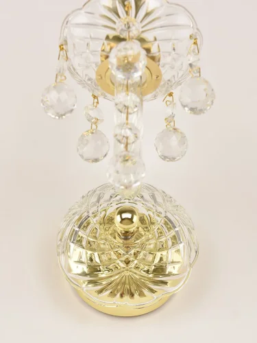 Бра 108B/1/141 G Bohemia Ivele Crystal без плафона на 1 лампа, основание золотое прозрачное в стиле классический balls фото 4