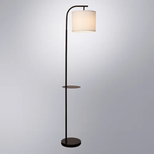 Торшер Connor A4053PN-1BK Arte Lamp со столиком белый 1 лампа, основание чёрное в стиле классический
 фото 2