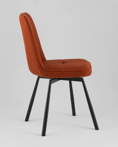 Стул Boun, вращающийся, терракотовый, сиденье УТ000040517 Stool Group, терракотовый/рогожка, ножки/металл/чёрный, размеры - *855**** фото 6