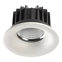 Светильник точечный LED DRUM 357602 Novotech белый 1 лампа, основание белое в стиле современный 