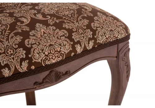 Деревянный стул Руджеро орех / шоколад 318604 Woodville, шоколад/ткань, ножки/массив бука/орех, размеры - ****500*560 фото 9