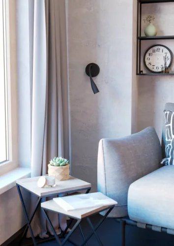 Бра с выключателем LED Olivandino 901818 Eglo чёрный на 1 лампу, основание чёрное в стиле современный гибкая ножка для чтения фото 6