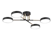 Люстра потолочная LED FL516332 Ambrella light чёрная на 1 лампу, основание чёрное в стиле хай-тек 