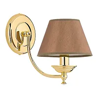 Бра San Marino Abazur SAN-K-1(Z/A)SW Kutek коричневый 1 лампа, основание золотое в стиле классический 