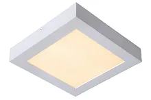 Светильник потолочный LED Brice-Led 28117/22/31 Lucide белый 1 лампа, основание белое в стиле современный квадраты