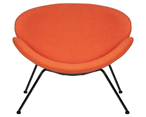 Кресло дизайнерское  72-LMO EMILY, цвет сиденья оранжевый (AF), цвет основания черный Dobrin, оранжевый/ткань, ножки/металл/чёрный, размеры - ****810*780 фото 7