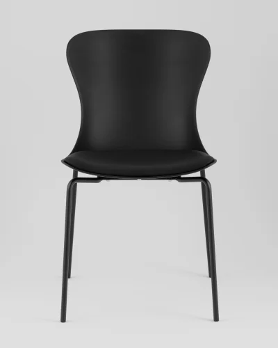 Стул Shaya, с подушкой, пластик черный УТ000040184 Stool Group, чёрный/экокожа пластик, ножки/металл/чёрный, размеры - *835**** фото 7
