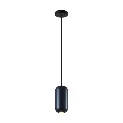 Светильник подвесной Cocoon 5060/1C Odeon Light синий 1 лампа, основание чёрное в стиле современный трубочки фото 3