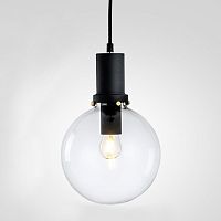 Светильник подвесной PENBALL D20 Black 212848-26 ImperiumLoft прозрачный 1 лампа, основание чёрное в стиле современный лофт 