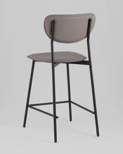 Стул барный Minnie, серый УТ000039218 Stool Group, серый/экокожа, ножки/металл/чёрный, размеры - ***** фото 6