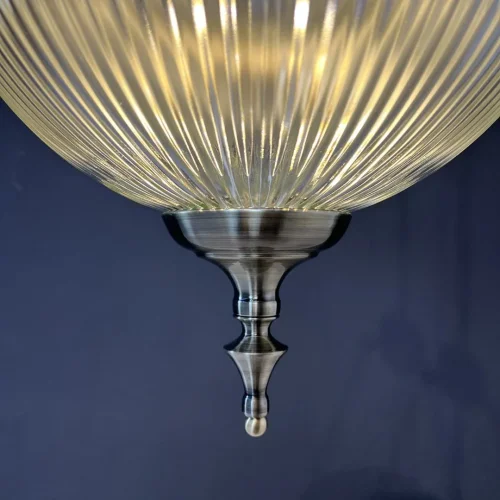 Светильник подвесной VICTORIAN 220083-26 ImperiumLoft прозрачный на 3 лампы, основание бронзовое в стиле лофт фото 13