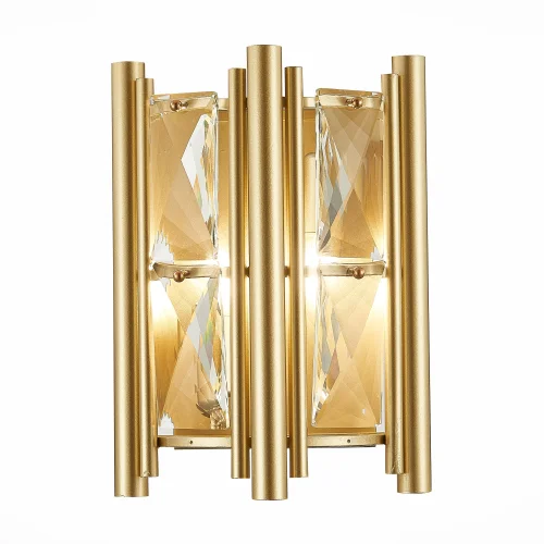 Бра Corsia SL1623.201.01 ST-Luce янтарный на 2 лампы, основание матовое золото бежевое в стиле современный 