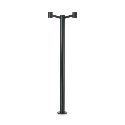 Парковый светильник CLIO MPT2 NERO Ideal Lux уличный IP44 чёрный на 2 лампы, плафон чёрный в стиле современный E27