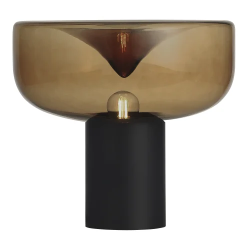 Настольная лампа LED Ripple SL6014.414.01 ST-Luce коричневая 1 лампа, основание чёрное металл в стиле современный хай-тек  фото 3