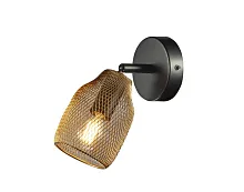 Бра Adalina V11836-1W Moderli золотой на 1 лампу, основание чёрное в стиле современный лофт 