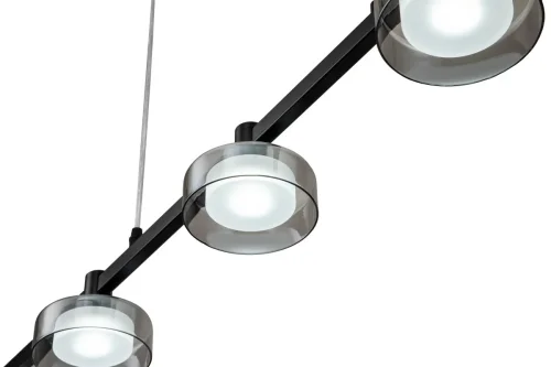 Светильник подвесной LED с пультом Gloze 4009/02/05PL Stilfort серый чёрный 5 ламп, основание чёрное в стиле современный хай-тек с пультом фото 7