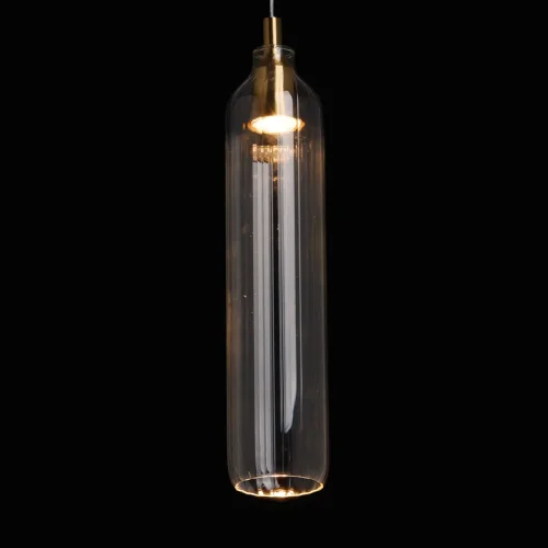 Светильник подвесной Кьянти 720011801 DeMarkt прозрачный 1 лампа, основание бронзовое в стиле современный  фото 4