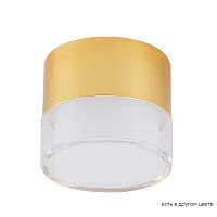 Светильник накладной LED CLT 139C80 GO 4000K Crystal Lux прозрачный 1 лампа, основание золотое в стиле современный круглый