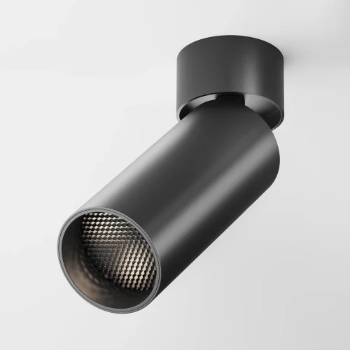Светильник накладной Focus LED C055CL-L12B4K-W-B Maytoni чёрный на 1 лампу, основание чёрное в стиле современный хай-тек круглый фото 8